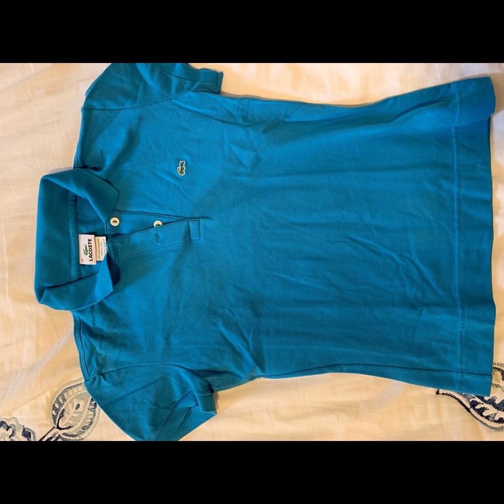 Lacoste dark blue V neck T shirt